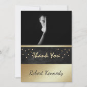 Opvallend Elegant Afstuderen Foto bedankt kaart (Voorkant)