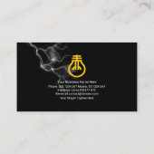 Opvallend elektrisch bliksem Storm Elektrisch Visitekaartje (Achterkant)