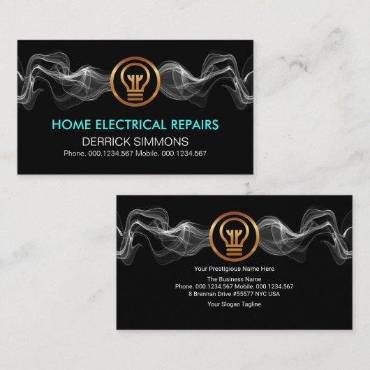 Opvallend elektrischebliksem visitekaartje (Voorkant / Achterkant)