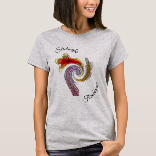 "Opvallend flamboyant" (Dames Basic) T-shirt (Voorkant)