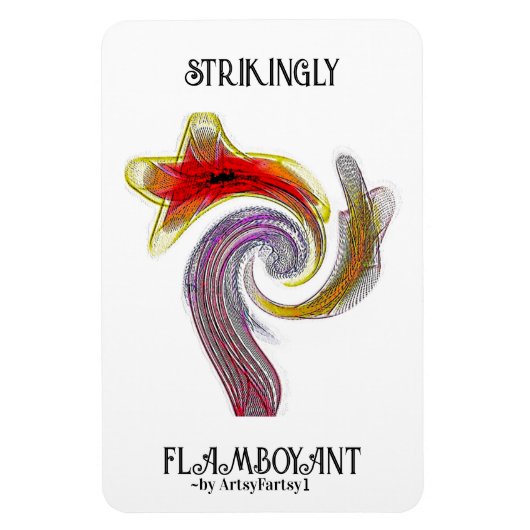 "Opvallend flamboyante" flexibele fotomagneet Magneet (Verticaal)