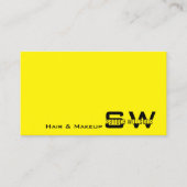 Opvallend Geel en Zwart Eenvoudig met monogram Visitekaartje (Voorkant)