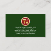 Opvallend geel groen schilderij golf visitekaartje (Achterkant)