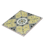 Opvallend geel zwart-grijs Repro-software Tegeltje (Zijkant)