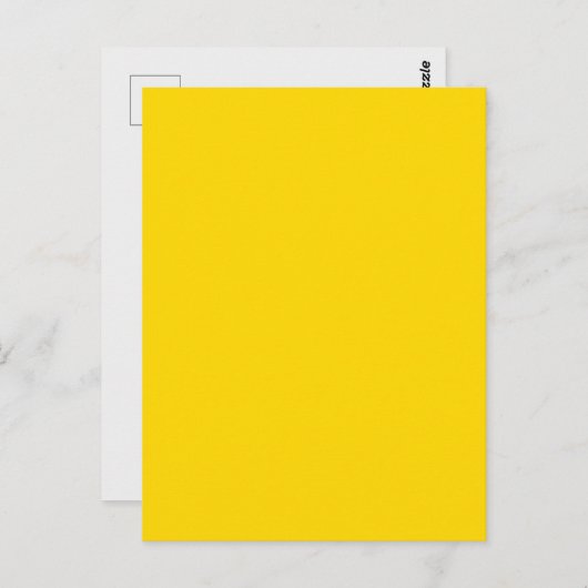 Opvallend gele aangepaste postkaart ontwerp (Voorkant / Achterkant)