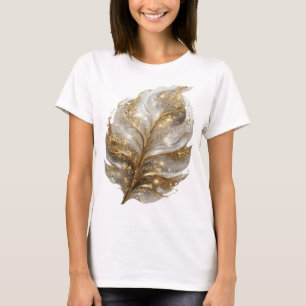 Opvallend goud ALCOHOLISCHE INKJETKUNST Stout ontw T-shirt
