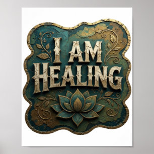 Opvallend Goud I AM HEALING Design Poster