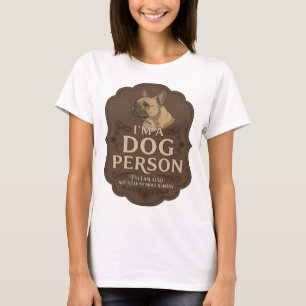 Opvallend goud I'M A DOG PERSON Slogan ontwerp T-shirt