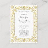Opvallend Goud Lijst Bruiloft Gebed Kaart Plaatskaartje (Voorkant)