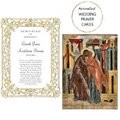 Opvallend Goud Lijst Bruiloft Gebed Kaart Plaatskaartje