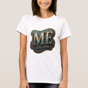 Opvallend Goud ME EST 1981 Strak ontwerp T-shirt