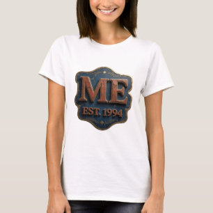 Opvallend goud ME EST 1994 ontwerp T-shirt