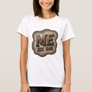 Opvallend Goud ME EST 1995 Artistiek Motief T-shirt