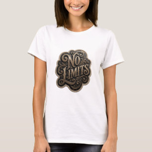Opvallend Goud NO LIMITS Statement T-shirt