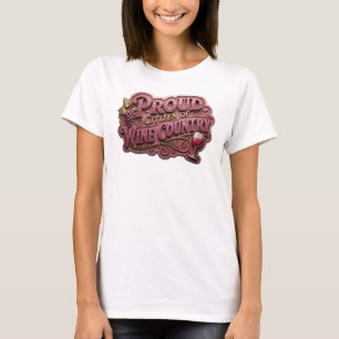 Opvallend goud PROUD CITIZEN OF WINE COUNTRY T-shirt