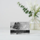 * Opvallend grijze Abstracte Waterverf zwarte zilv Visitekaartje (Staand voorkant)