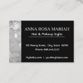 * Opvallend grijze Abstracte Waterverf zwarte zilv Visitekaartje (Achterkant)