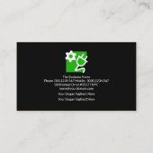 Opvallend groene elektrische bliksem-elektricien visitekaartje (Achterkant)