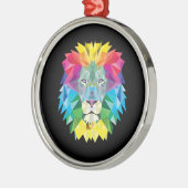 Opvallend heldere Lion Metalen Ornament (Links)