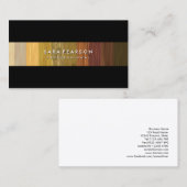 Opvallend houten paneel Stripe BusinessCard Visitekaartje (Voorkant / Achterkant)