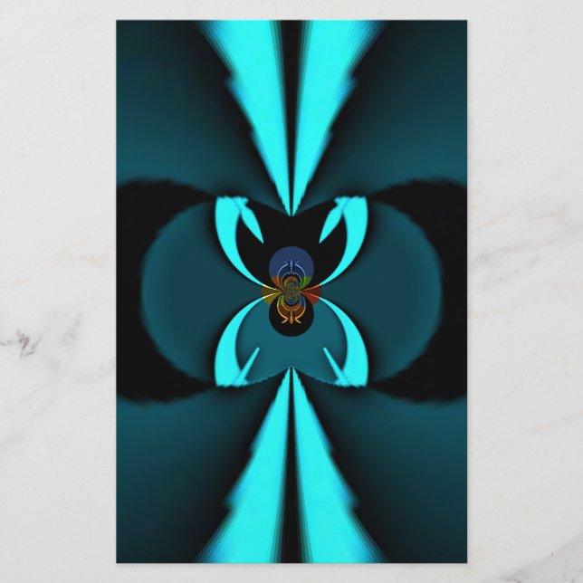 Opvallend hypermodern cyaan en zwart vectorontwerp (Voorkant)