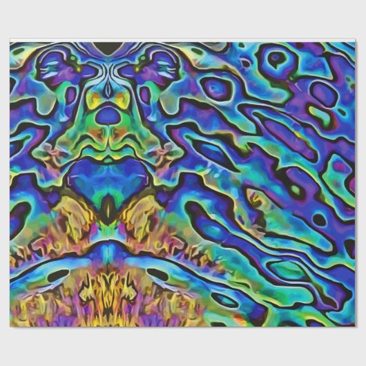 Opvallend Iridescent Abalone Zee Shell Cadeaupapier (Vlak)