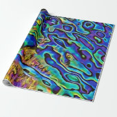 Opvallend Iridescent Abalone Zee Shell Cadeaupapier (Uitgerold)