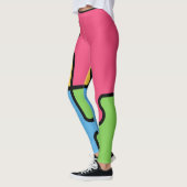 Opvallend Jigzaadpatroon Leggings (Links)
