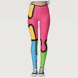 Opvallend Jigzaadpatroon Leggings