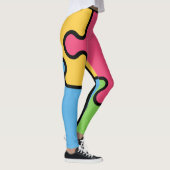 Opvallend Jigzaadpatroon Leggings (Rechts)