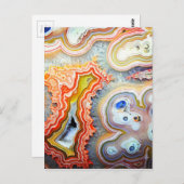 Opvallend kleurrijk Agate Gemstone Briefkaart (Voorkant / Achterkant)