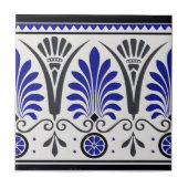 Opvallend kobalt Blue & Black Ceramic Border Tile Tegeltje (Voorkant)