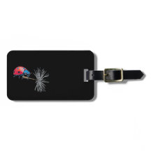 Opvallend Lady bug op een paardenbloem zaad