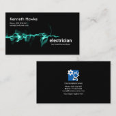 Opvallend lichtgroen elektrisch bliksem visitekaartje (Voorkant / Achterkant)