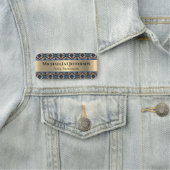 Opvallend Luxe Goud: Royal Blue Baroque Style Naamplaatje (In situ)