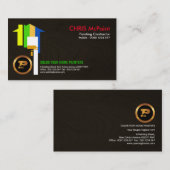 Opvallend meerkleurige verf voor houten graan voor visitekaartje (Voorkant / Achterkant)