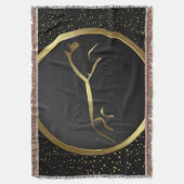 Opvallend Metallic Gold Uffington Paard Deken (Voorkant Verticaal)