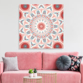 Opvallend Modern Kaleidoscope Mandala Triptych Canvas Afdruk (Insitu (Woonkamer))