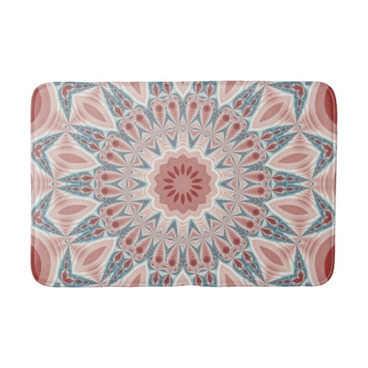 Opvallend Moderne Kaleidoscoop Mandala Fractal Art Badmat (Voorkant)