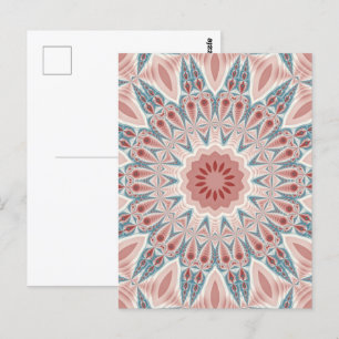 Opvallend Moderne Kaleidoscoop Mandala Fractal Art Briefkaart