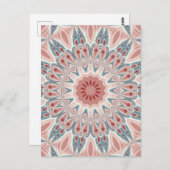 Opvallend Moderne Kaleidoscoop Mandala Fractal Art Briefkaart (Voorkant / Achterkant)