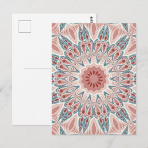 Opvallend Moderne Kaleidoscoop Mandala Fractal Art Briefkaart
