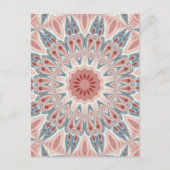 Opvallend Moderne Kaleidoscoop Mandala Fractal Art Briefkaart (Voorkant)