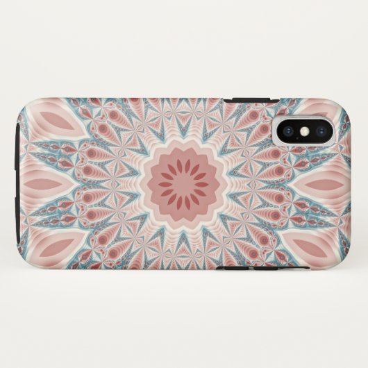 Opvallend Moderne Kaleidoscoop Mandala Fractal Art Case-Mate iPhone Case (Achterkant (horizontaal))