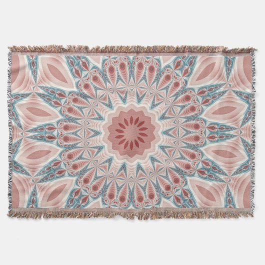 Opvallend Moderne Kaleidoscoop Mandala Fractal Art Deken (Voorkant)