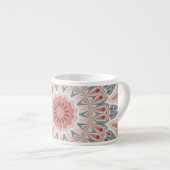 Opvallend Moderne Kaleidoscoop Mandala Fractal Art Espresso Kop (Voorkant rechts)