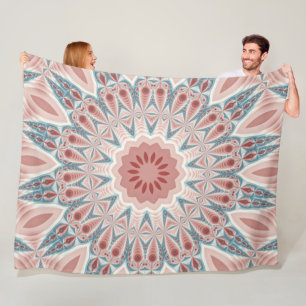 Opvallend Moderne Kaleidoscoop Mandala Fractal Art Fleece Deken