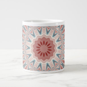 Opvallend Moderne Kaleidoscoop Mandala Fractal Art Grote Koffiekop