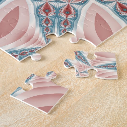 Opvallend Moderne Kaleidoscoop Mandala Fractal Art Legpuzzel (Zijkant)