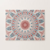 Opvallend Moderne Kaleidoscoop Mandala Fractal Art Legpuzzel (Horizontaal)